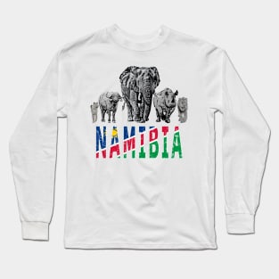 Africa's Big 5 Animals for Namibians Long Sleeve T-Shirt